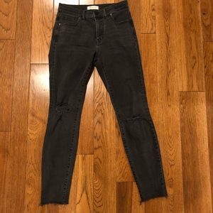 Madewell 9” High Rise Skinny Skinny Black Sea